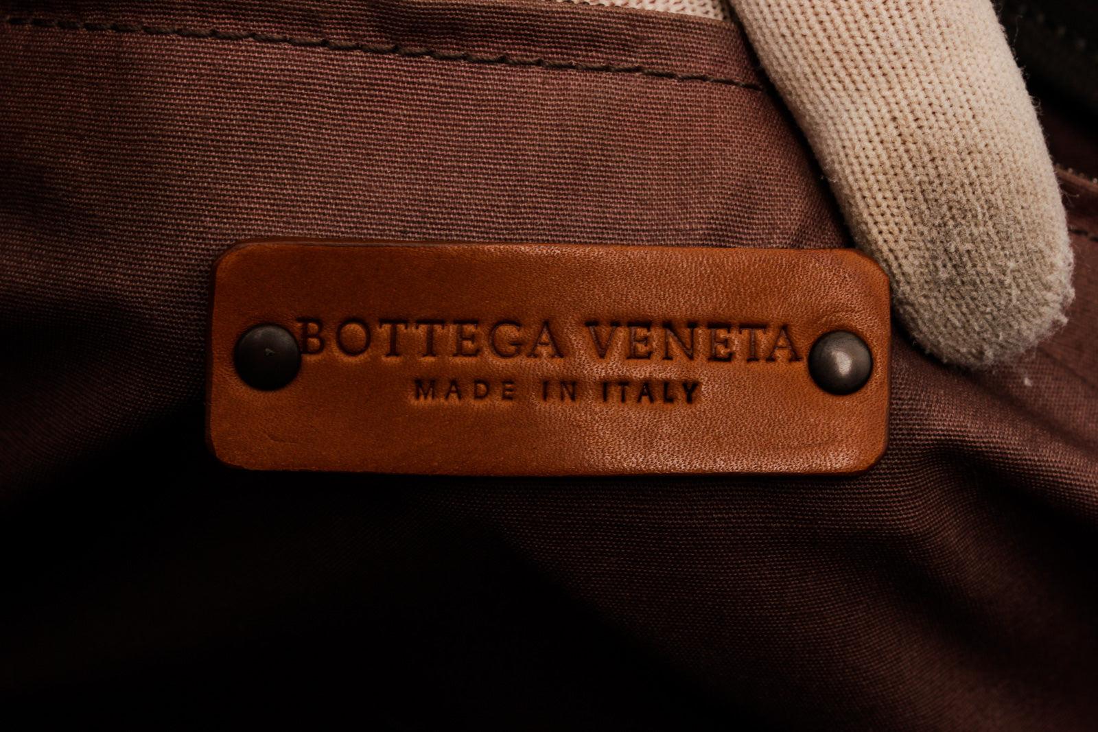 Women's Bottega Veneta Brown Red Leather Tote Bag with gold-tone hardware
