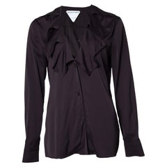 Bottega Veneta, Brown ruffle blouse
