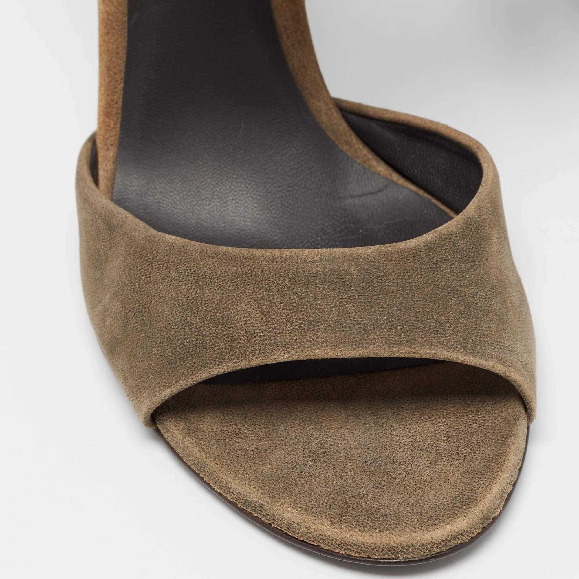 Bottega Veneta Brown Suede Fringe Ankle Strap Sandals Size 39 3