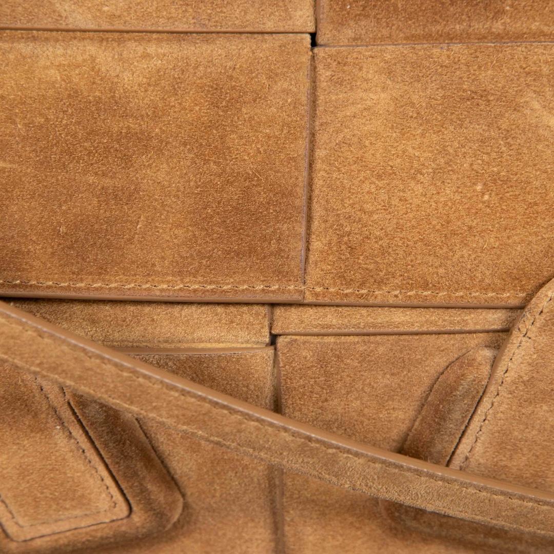 Bottega Veneta Brown Suede Mini Intrecciato Arco Bag 2