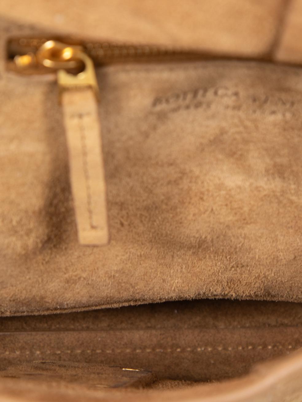 Bottega Veneta Brown Suede Mini Intrecciato Arco Bag 3