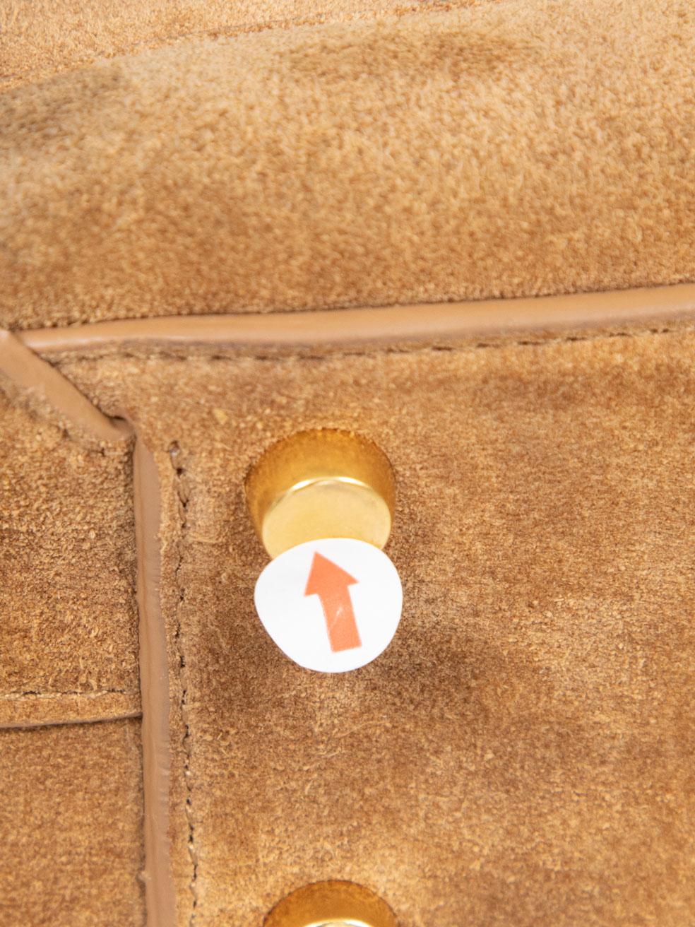 Bottega Veneta Brown Suede Mini Intrecciato Arco Bag 5