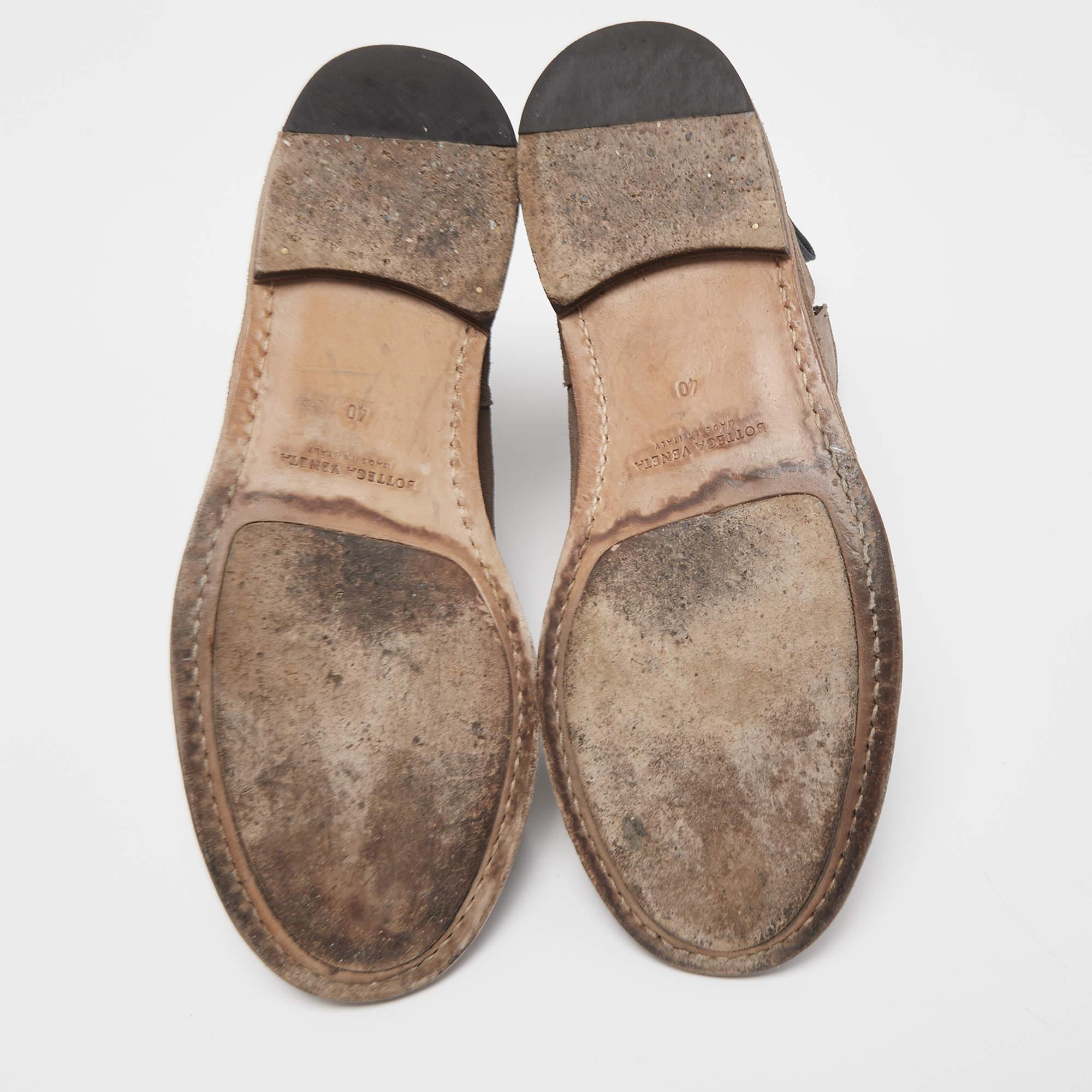 Bottega Veneta Stivaletto Voortrekking Jag in pelle scamosciata marrone misura 40 in vendita 1