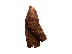 Bottega Veneta Brown & Tan Camo Quilted Coat