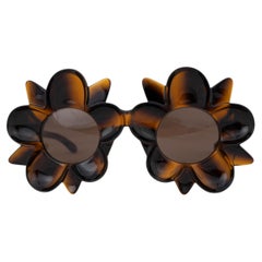 BOTTEGA VENETA brown tortoise 2025 PEGGY FLOWER Sunglasses BV1399S