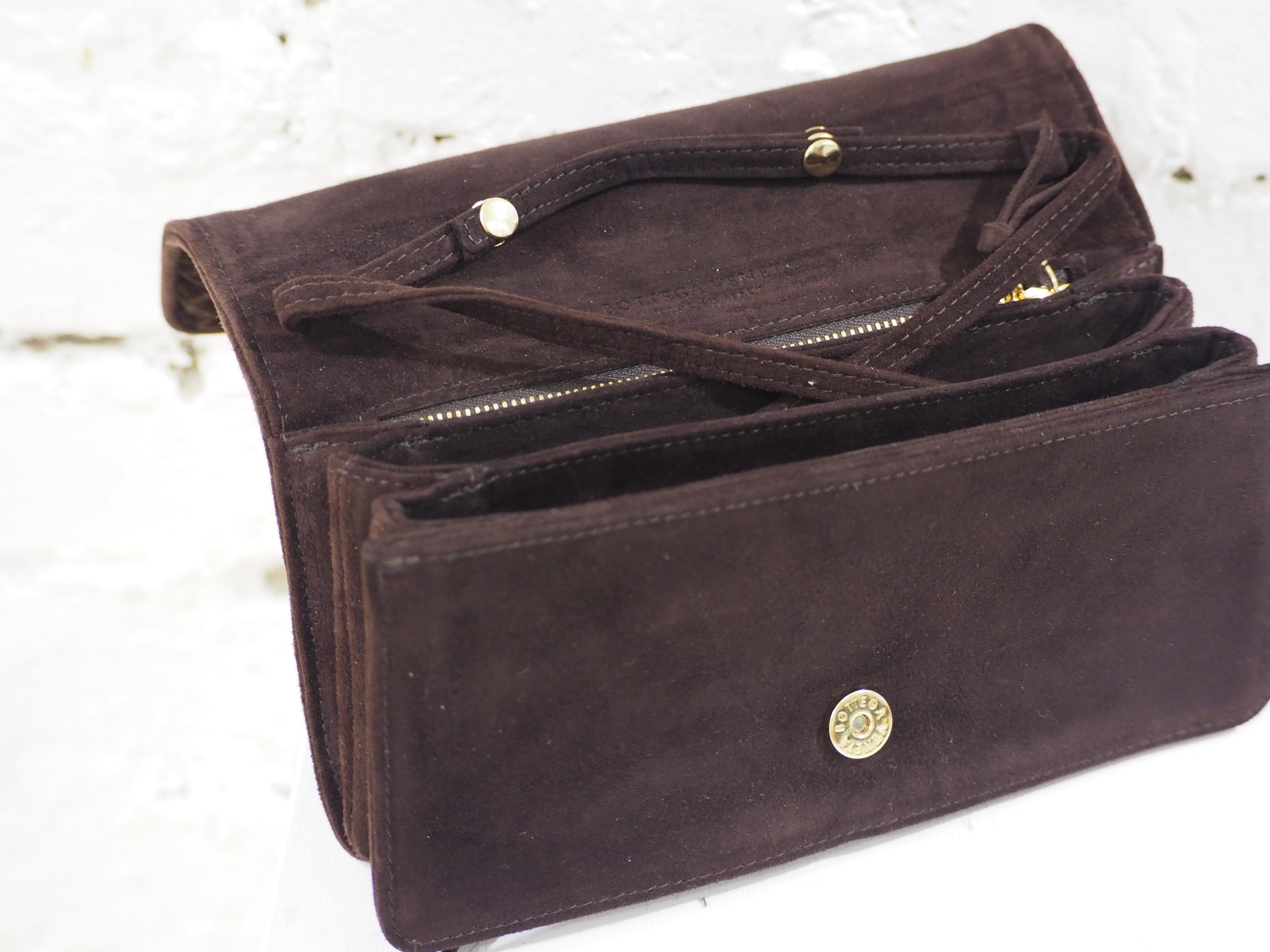 Bottega Veneta brown velvet pochette 9