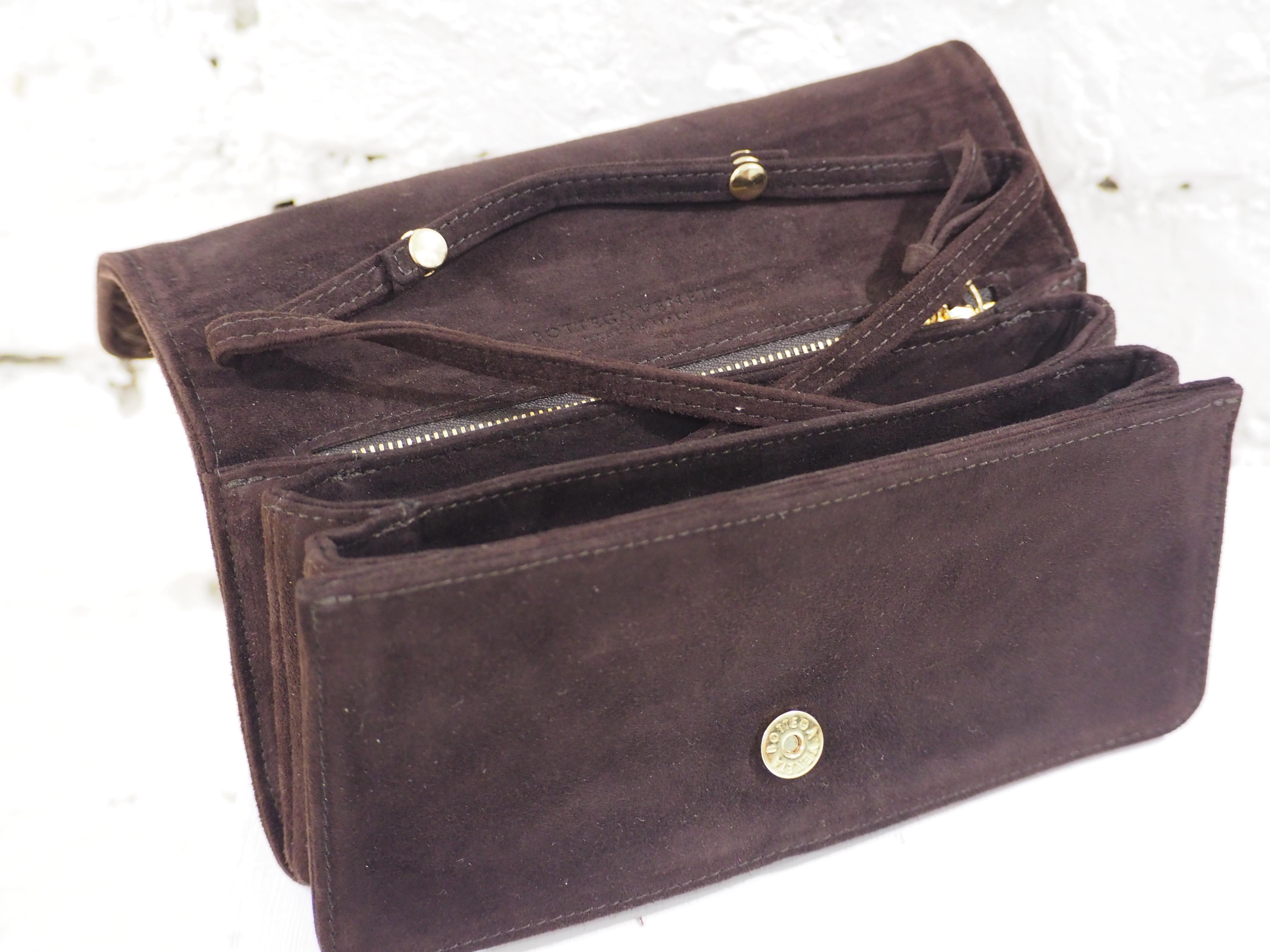 Bottega Veneta brown velvet pochette 10