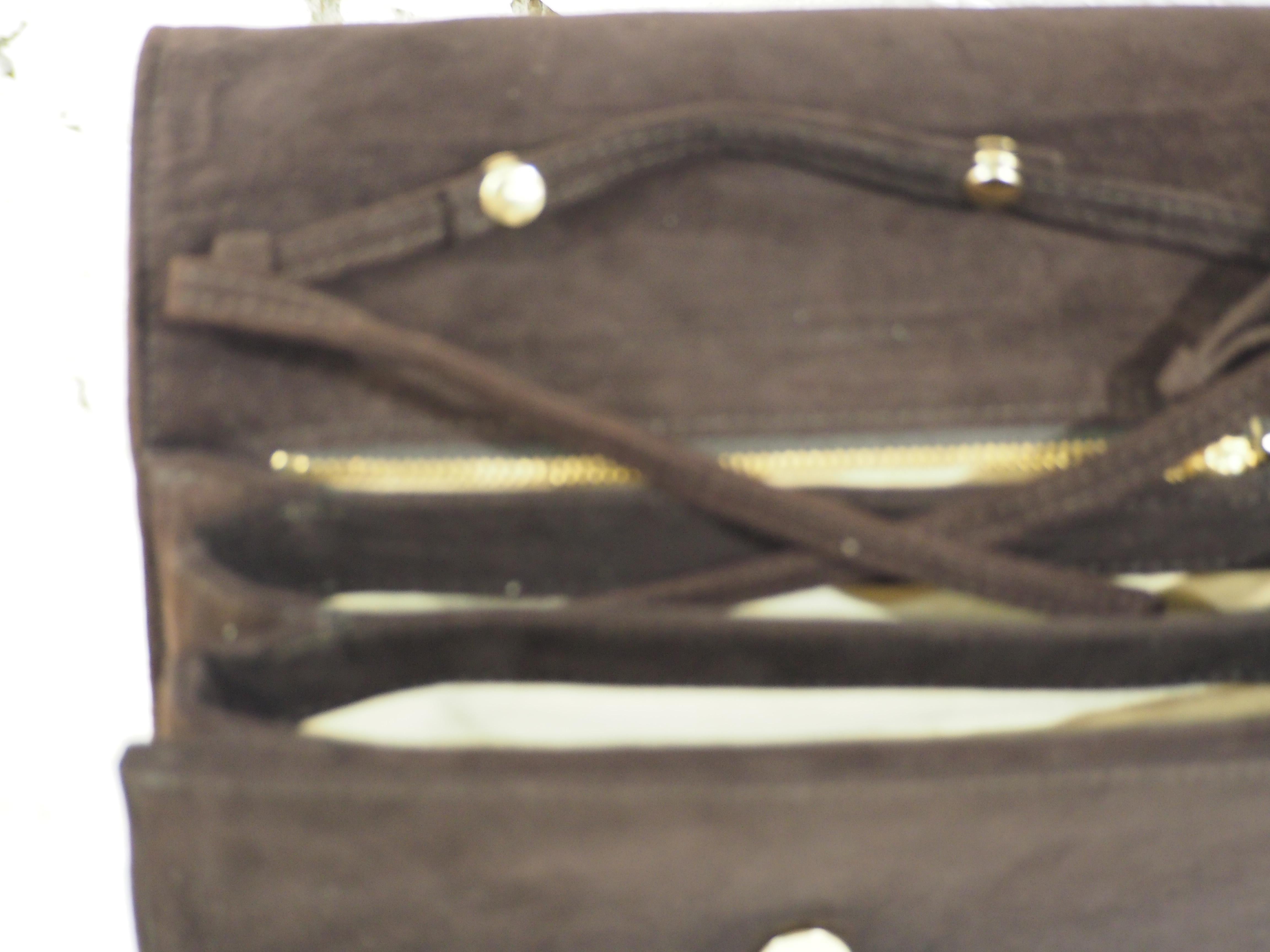 Bottega Veneta brown velvet pochette 11