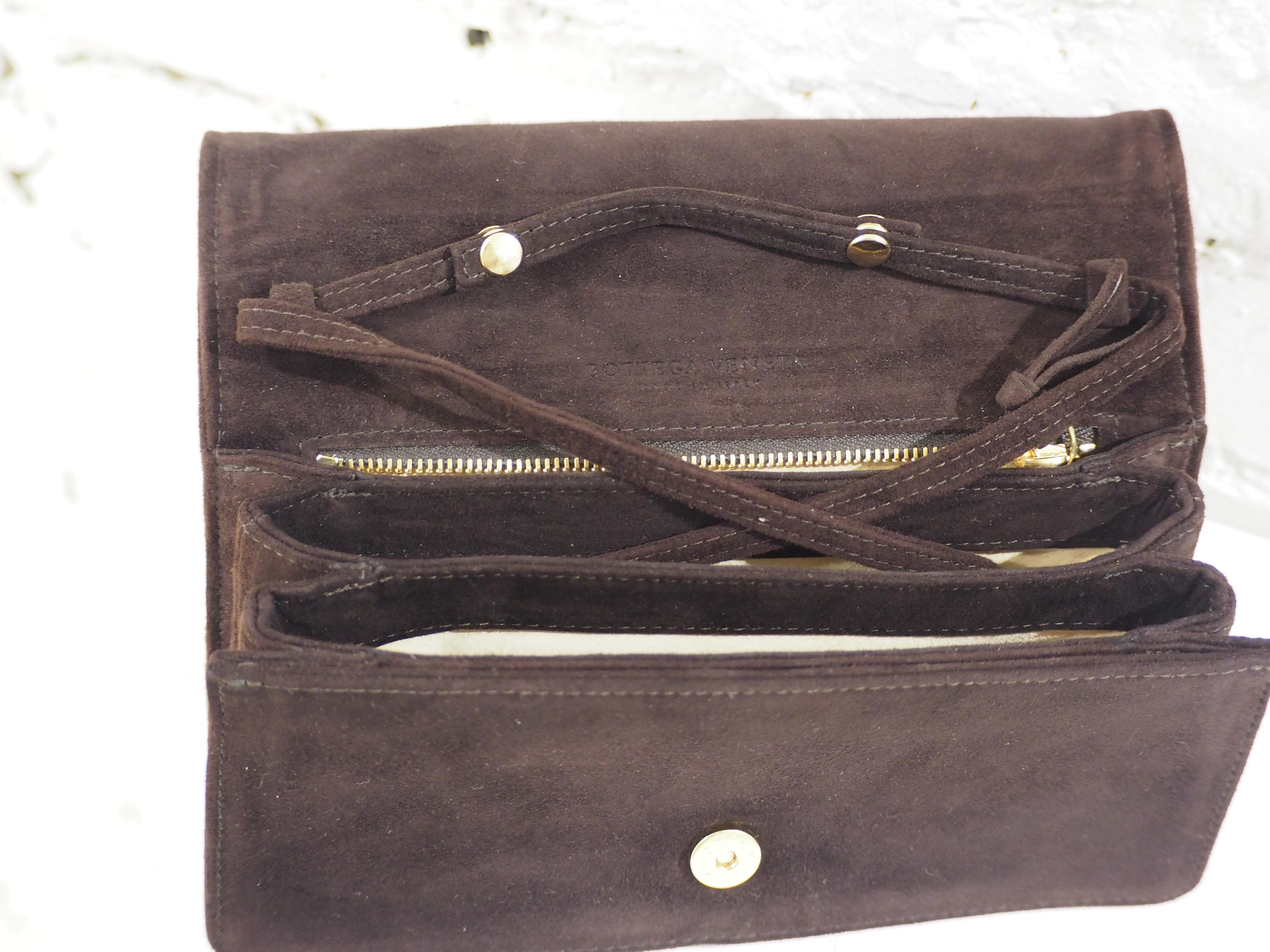 Bottega Veneta brown velvet pochette 12