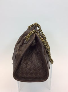 Bottega Veneta Brown Woven Leather Handbag