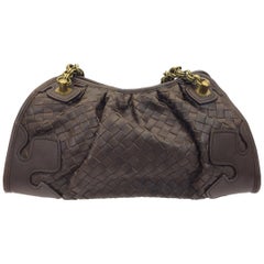 Bottega Veneta Brown Woven Leather Handbag