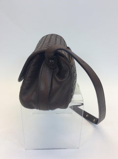 Bottega Veneta Brown Woven Leather Shoulder Bag
