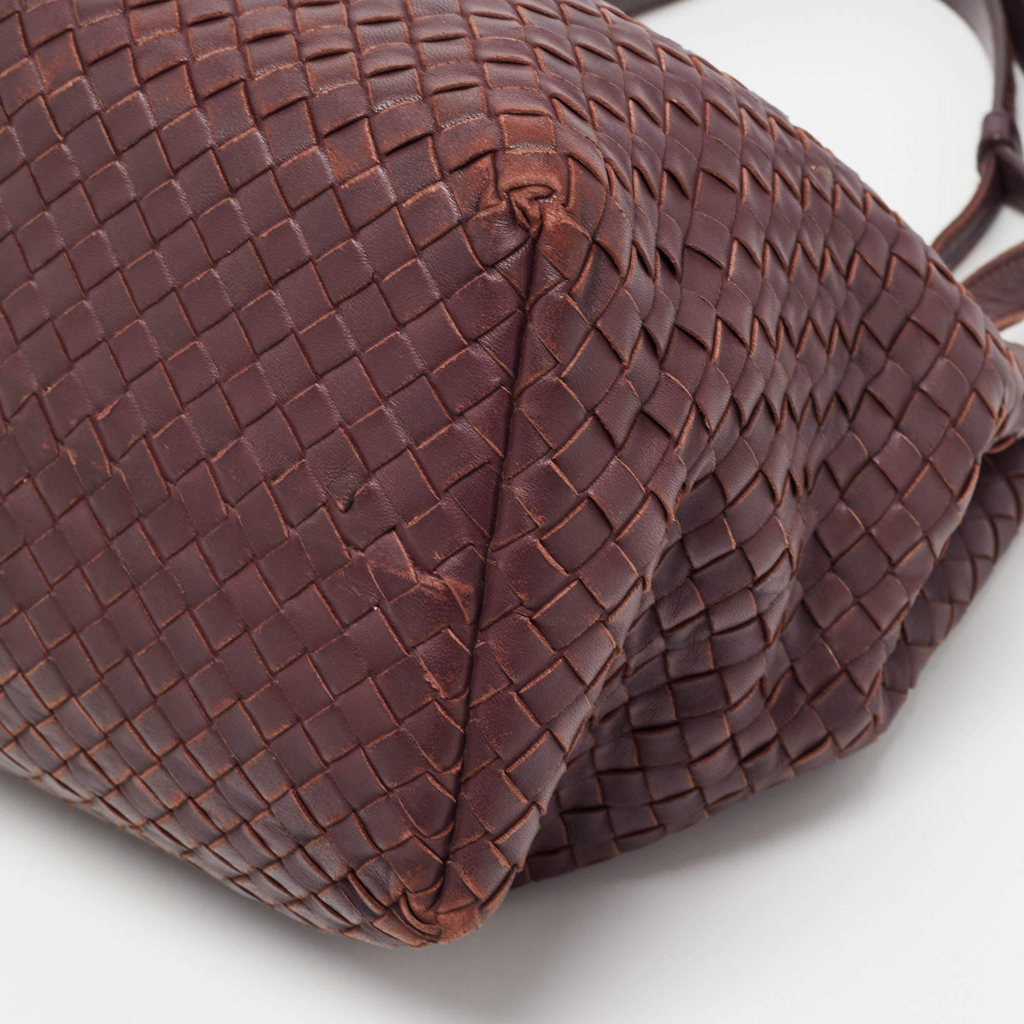 Bottega Veneta Burgundy Intrecciato Leather Bella Tote 8