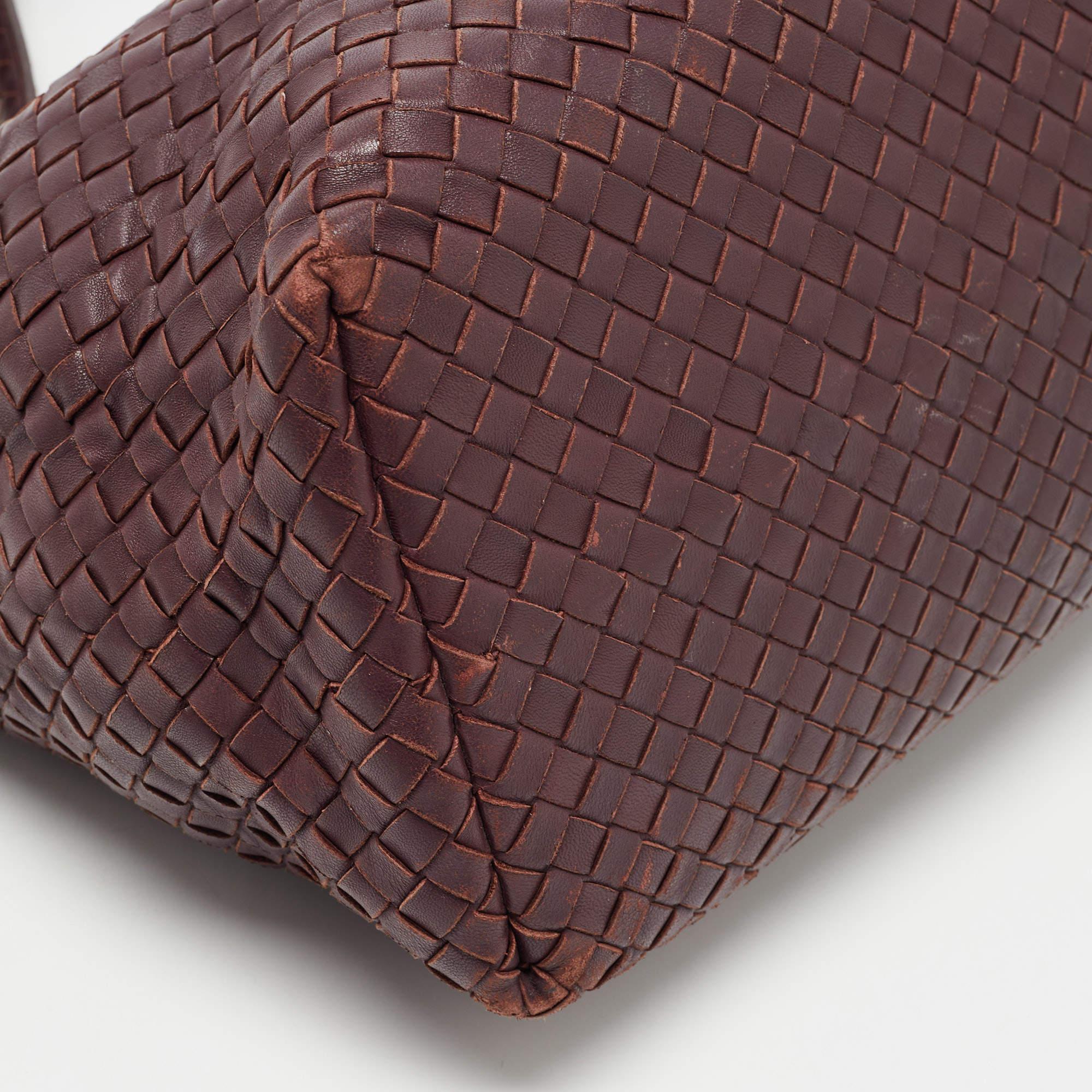 Bottega Veneta Burgundy Intrecciato Leather Bella Tote 9