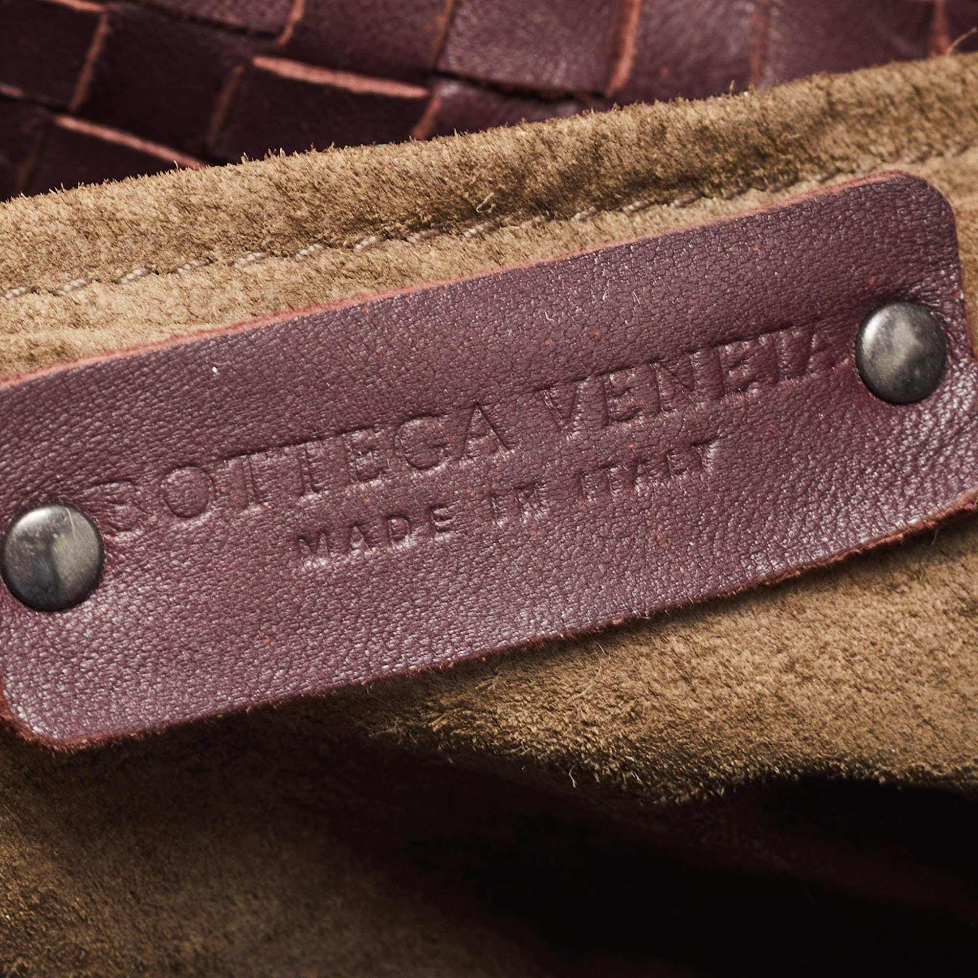 Bottega Veneta Burgundy Intrecciato Leather Bella Tote 4