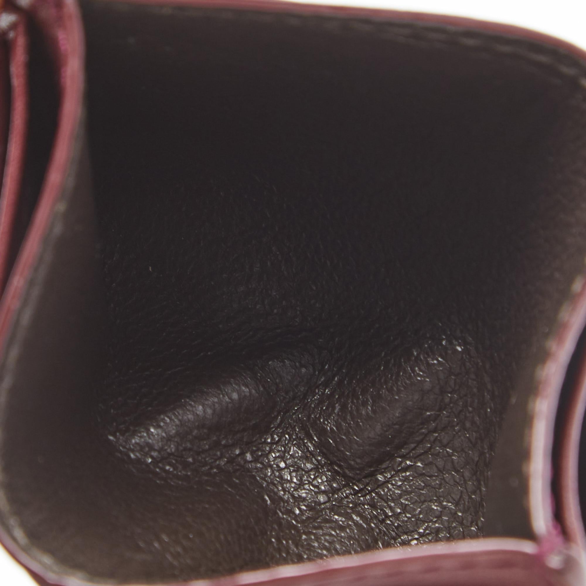 Women's Bottega Veneta Burgundy Intrecciato Leather Card Holder