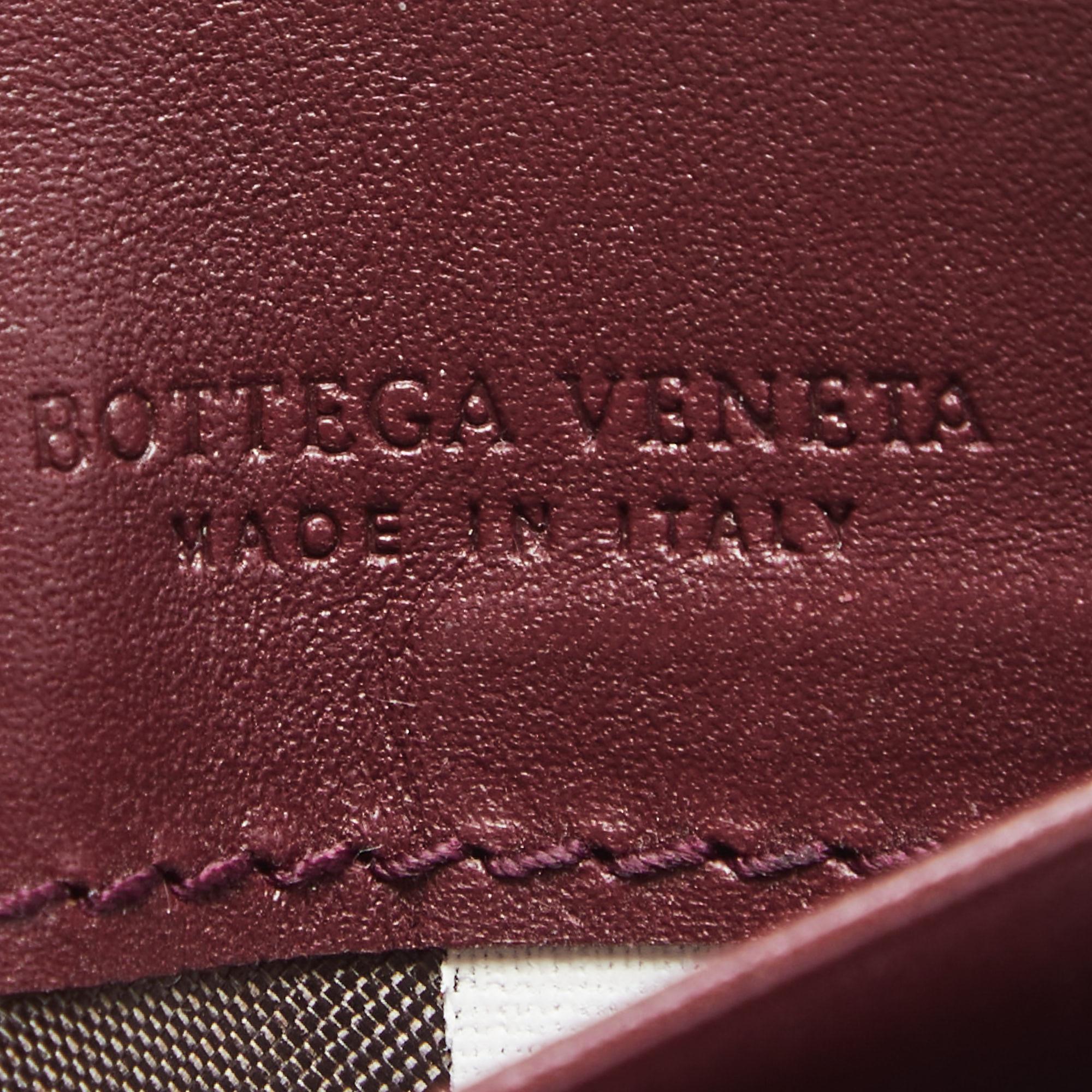 Bottega Veneta Burgundy Intrecciato Leather Card Holder 3