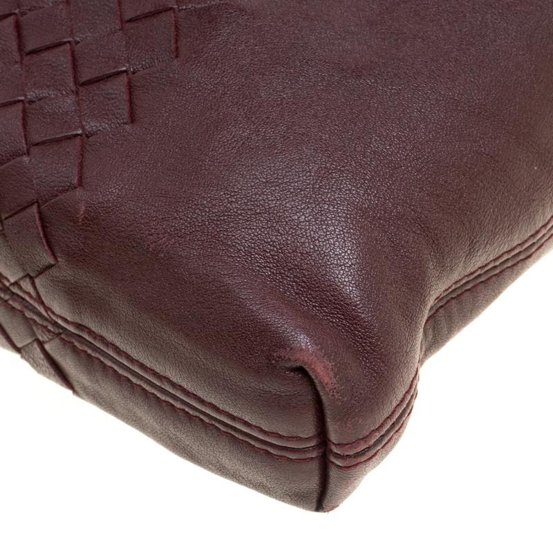 Bottega Veneta Burgundy Intrecciato Leather Crossbody Bag 6