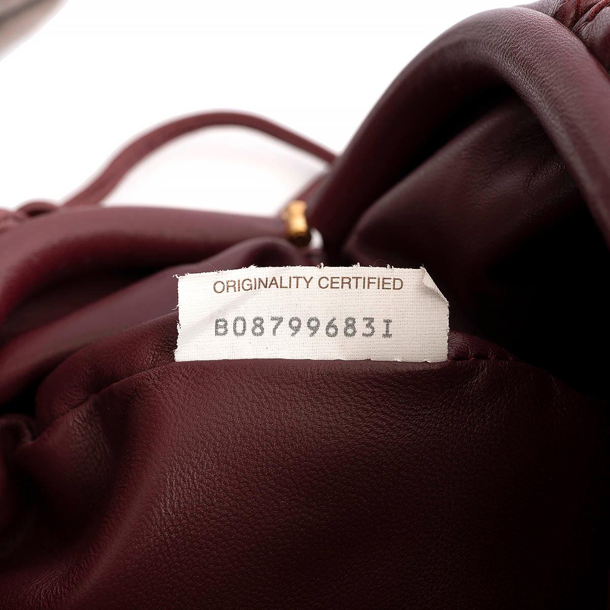 BOTTEGA VENETA burgundy Intrecciato leather MINI POUCH Crossbody Bag 4