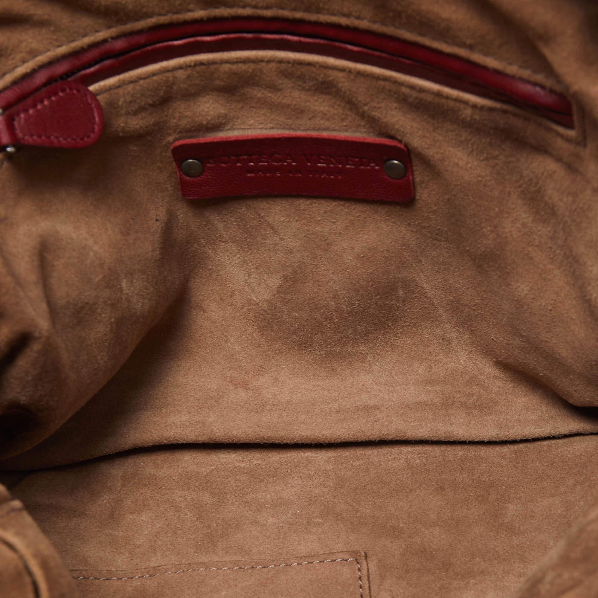 Bottega Veneta Burgundy Intrecciato Leather Nodini Crossbody Bag 7
