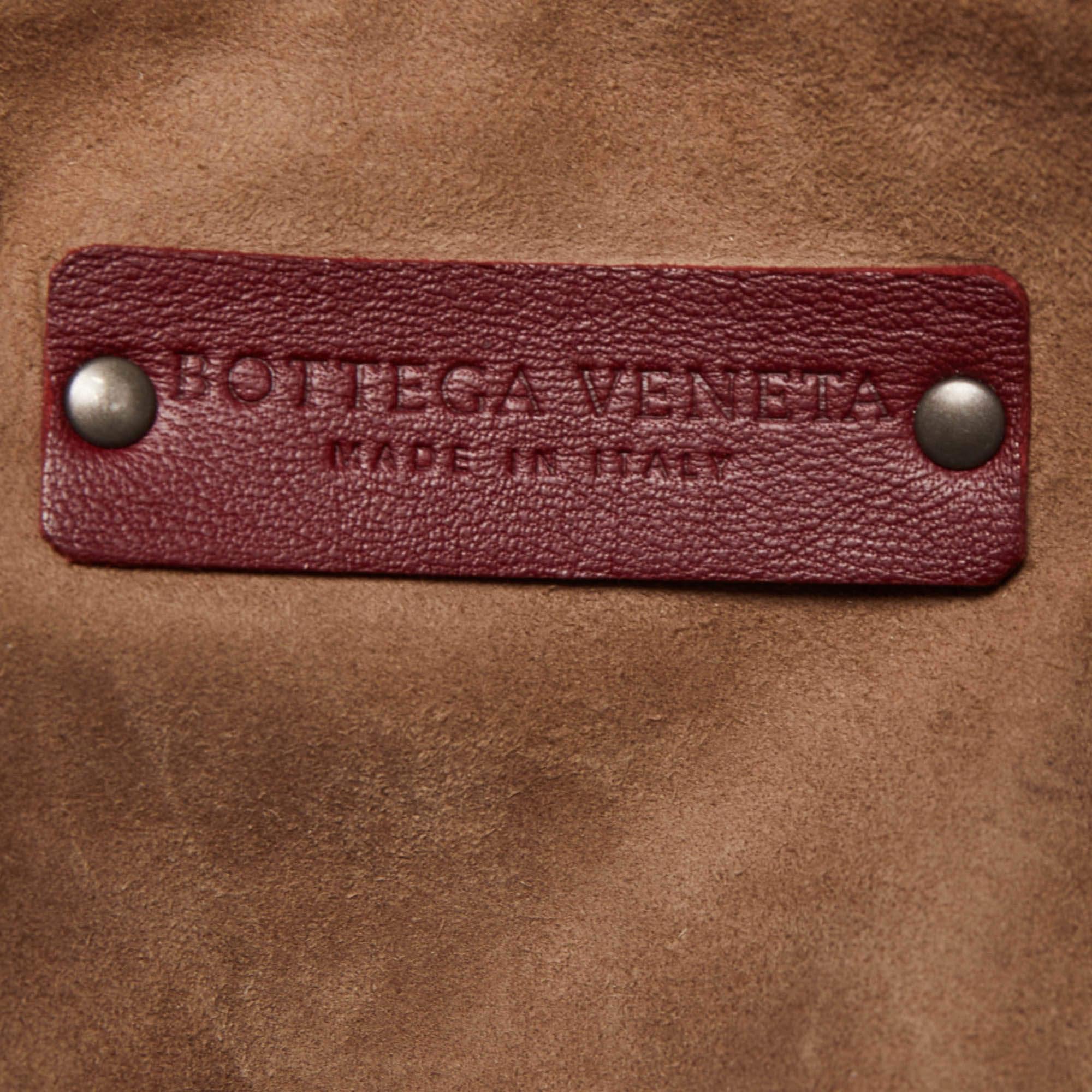 Bottega Veneta Burgundy Intrecciato Leather Nodini Crossbody Bag 8