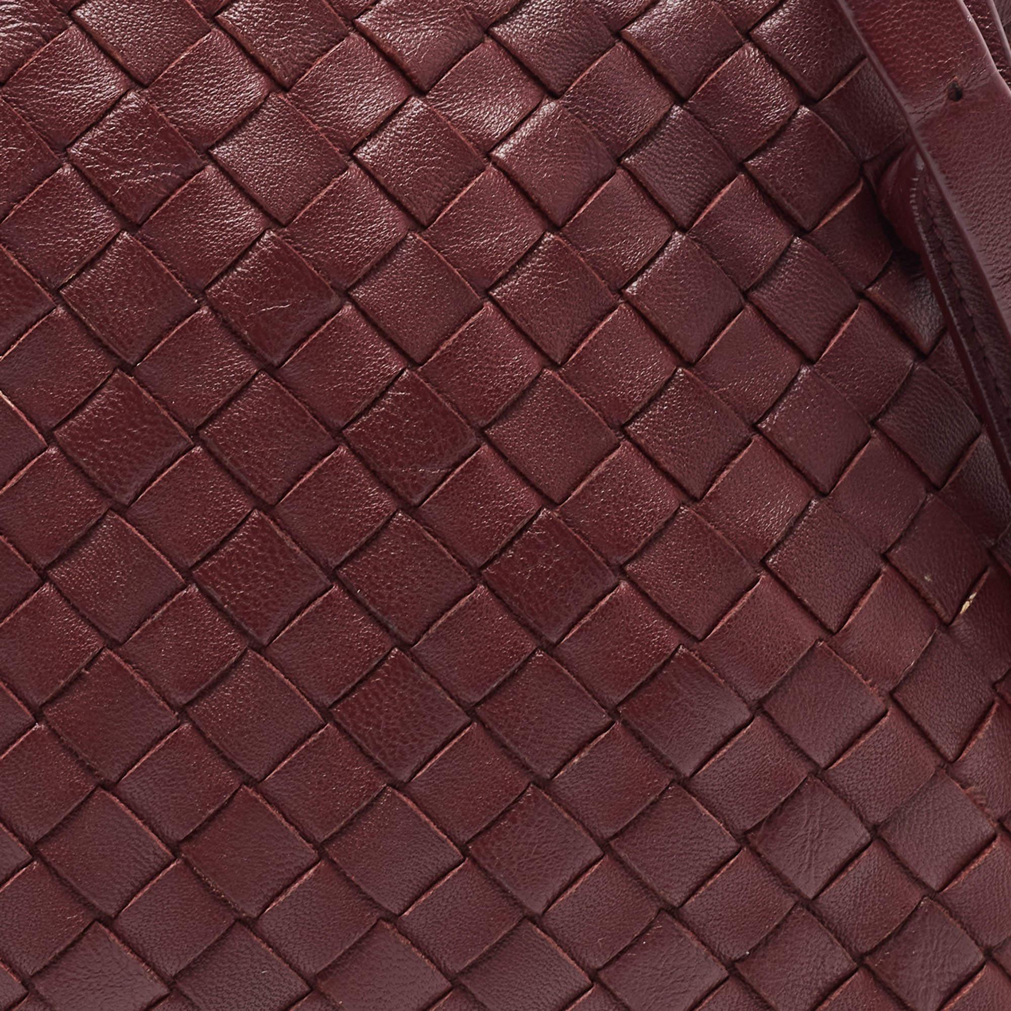 Bottega Veneta Burgundy Intrecciato Leather Nodini Crossbody Bag 7