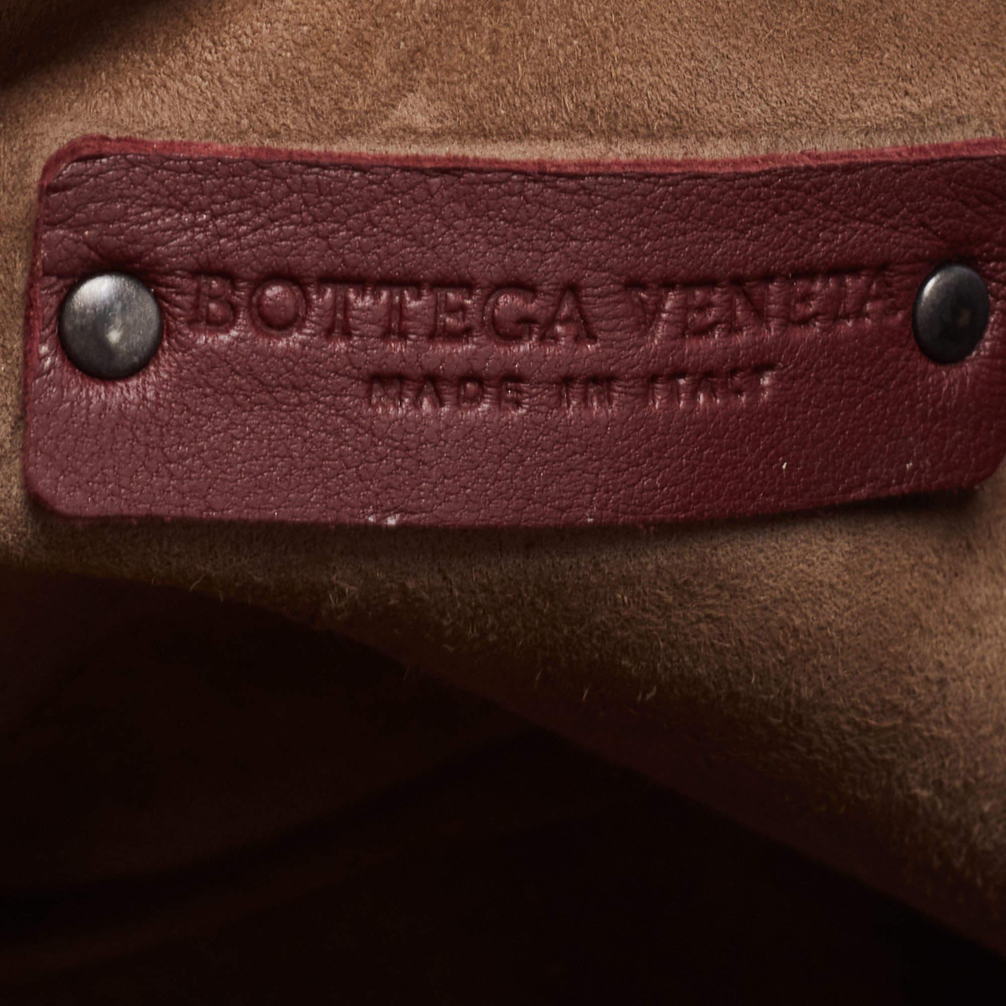 Bottega Veneta Burgundy Intrecciato Leather Nodini Crossbody Bag 10