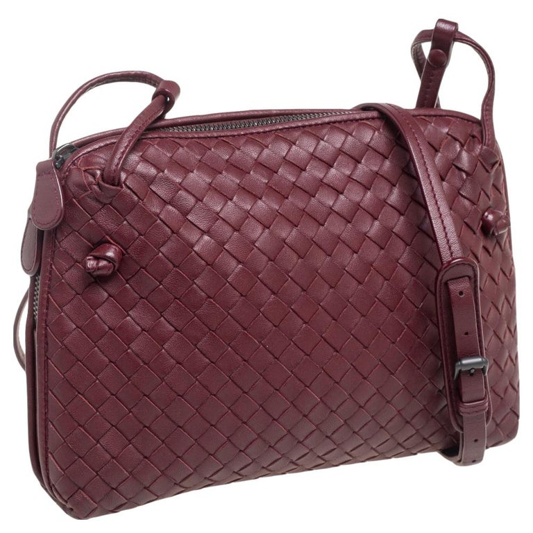 Bottega Veneta Intrecciato Nodini Leather Crossbody Bag (SHG-30074