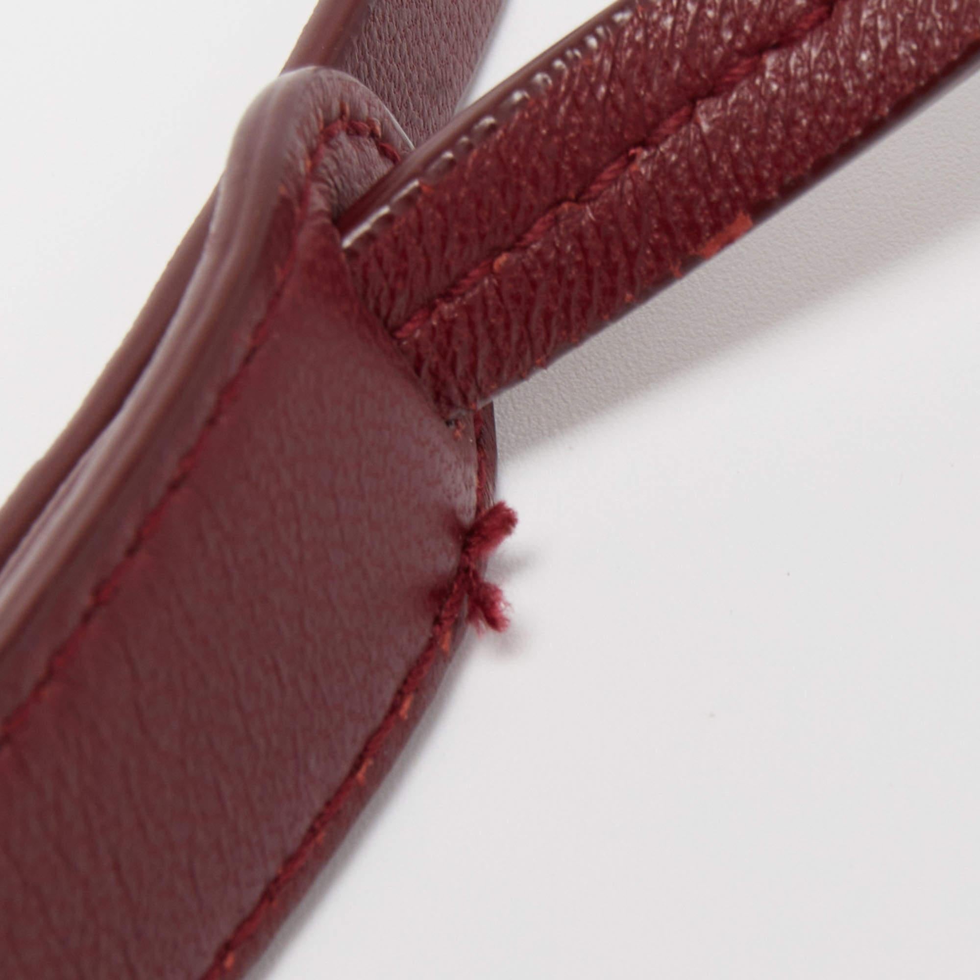 Bottega Veneta Burgundy Intrecciato Leather Nodini Crossbody Bag 6
