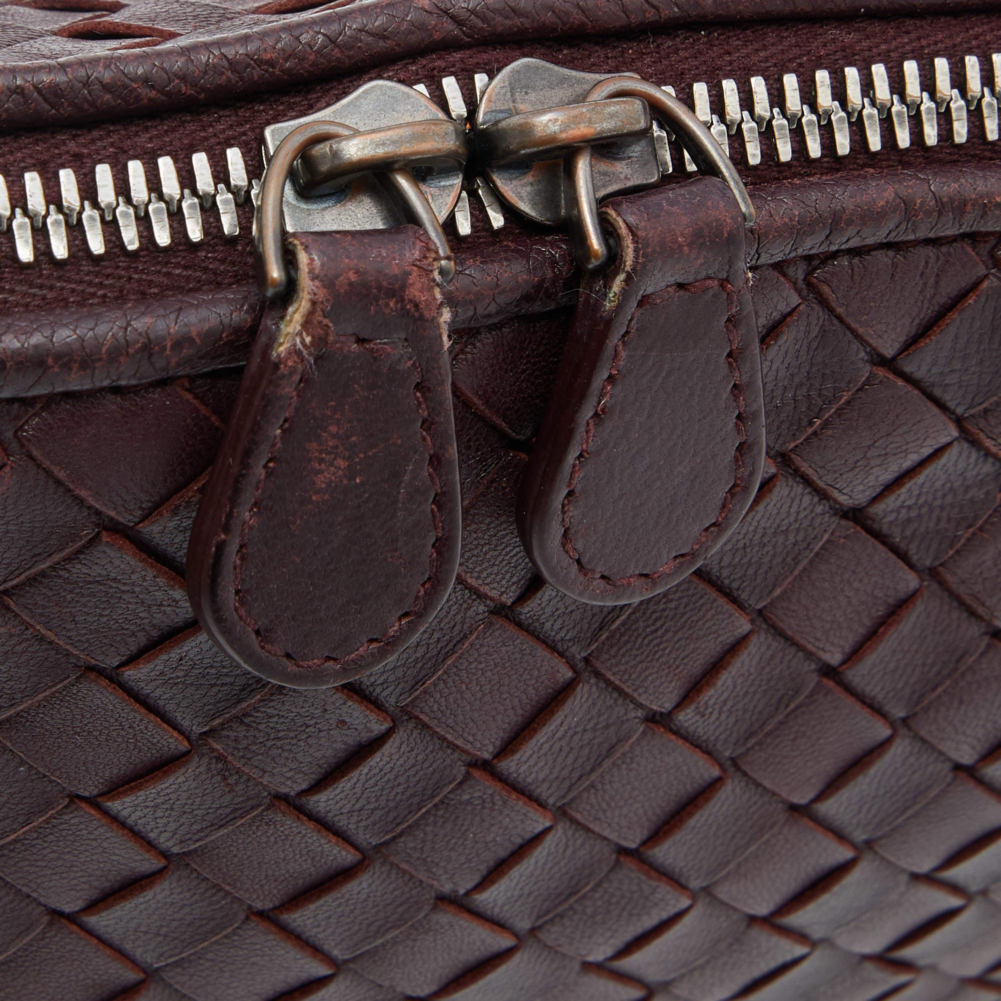 Bottega Veneta Burgundy Intrecciato Leather Nodini Shoulder Bag 5