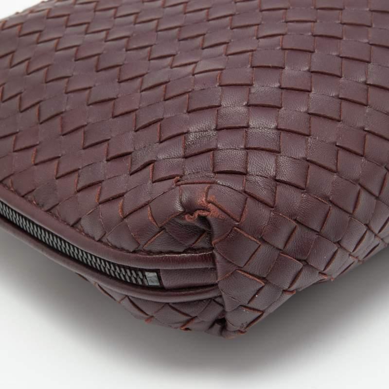 Bottega Veneta Burgundy Intrecciato Leather Nodini Shoulder Bag 6