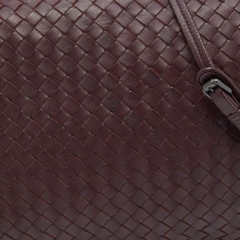 Bottega Veneta Burgundy Intrecciato Leather Nodini Shoulder Bag 7