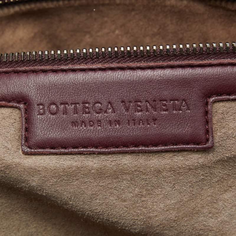 Bottega Veneta Burgundy Intrecciato Leather Nodini Shoulder Bag 4