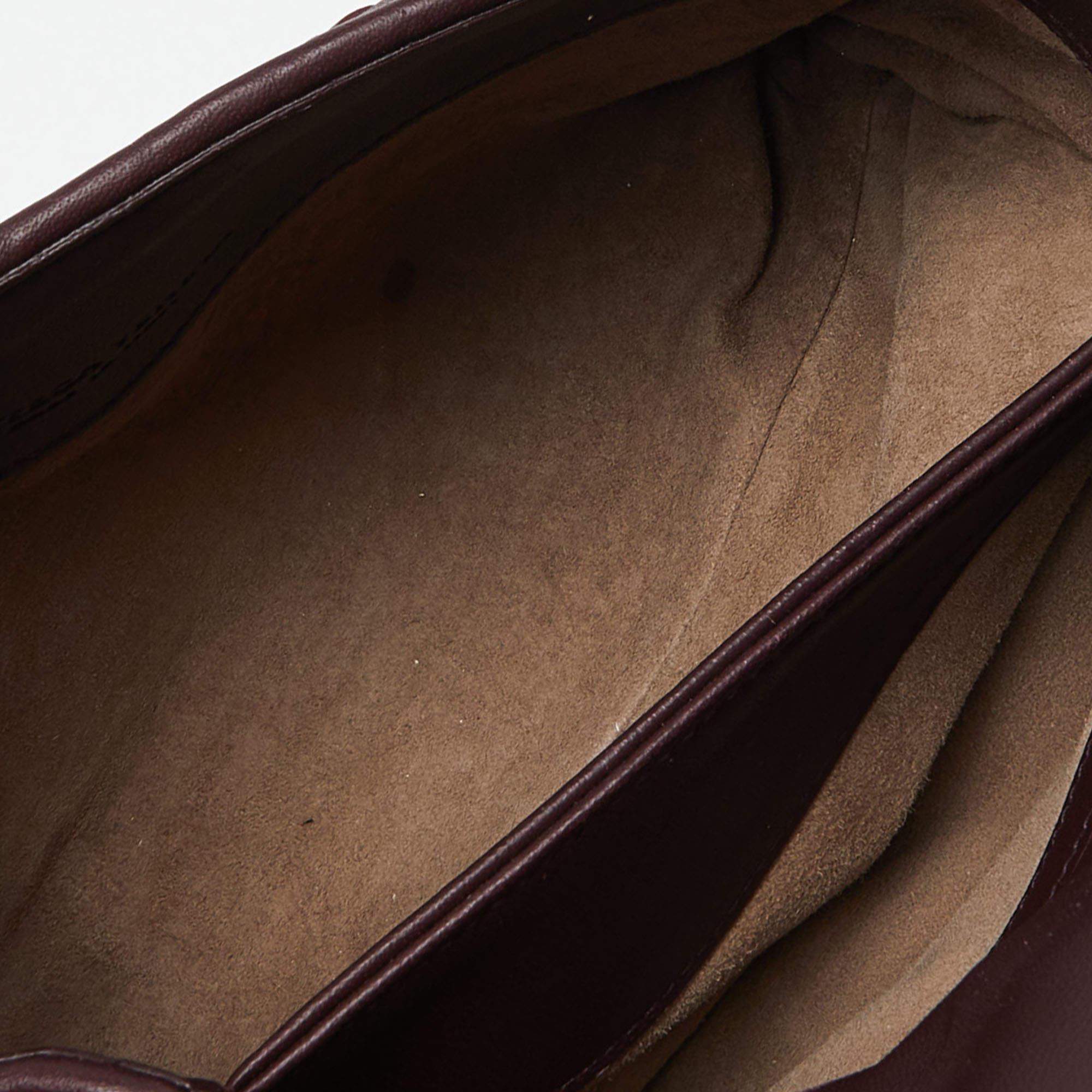 Bottega Veneta Burgundy Intrecciato Leather Olimpia Flap Shoulder Bag 6