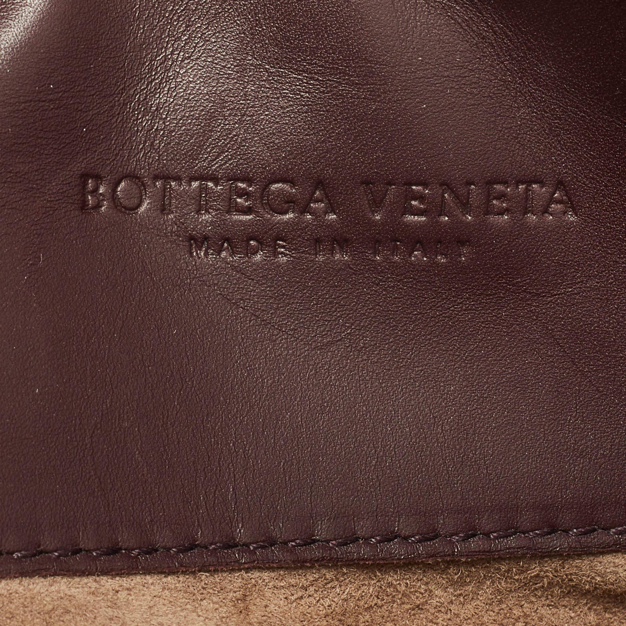 Bottega Veneta Burgundy Intrecciato Leather Small Roma Tote 4