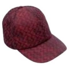 Bottega Veneta Burgundy Intrecciato Print Cap