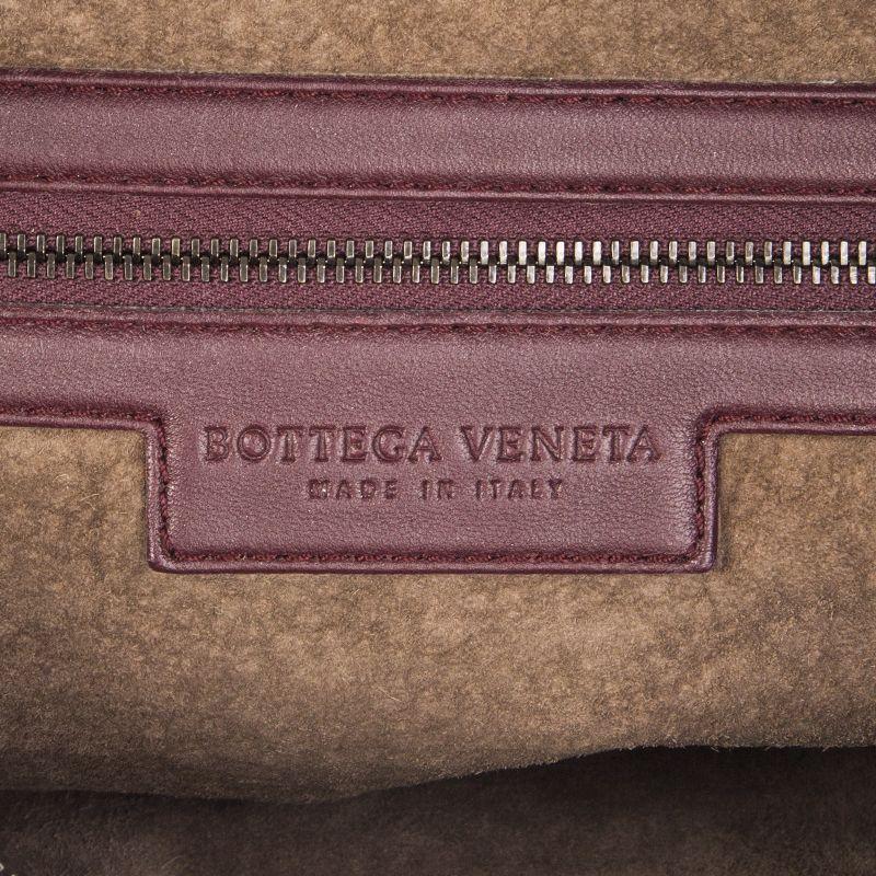 Black BOTTEGA VENETA burgundy INTRECCIATO VLOURS VENETA LARGE Hobo Shoulder Bag