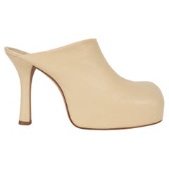 BOTTEGA VENETA Butter beige leather 2020 BOLD Platform Mules Shoes 36
