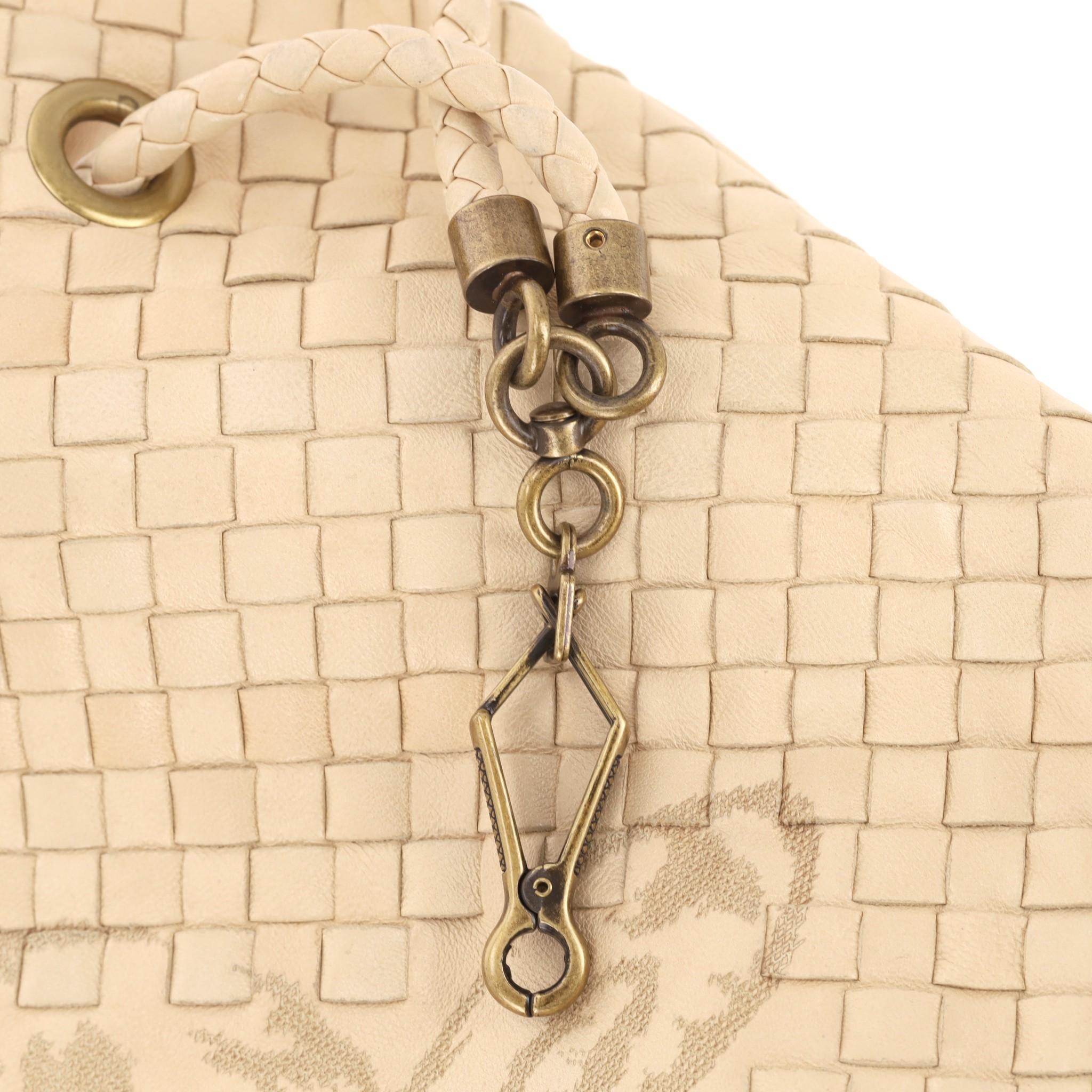 Bottega Veneta Butterfly Embossed Woven Leather Bag For Sale 1