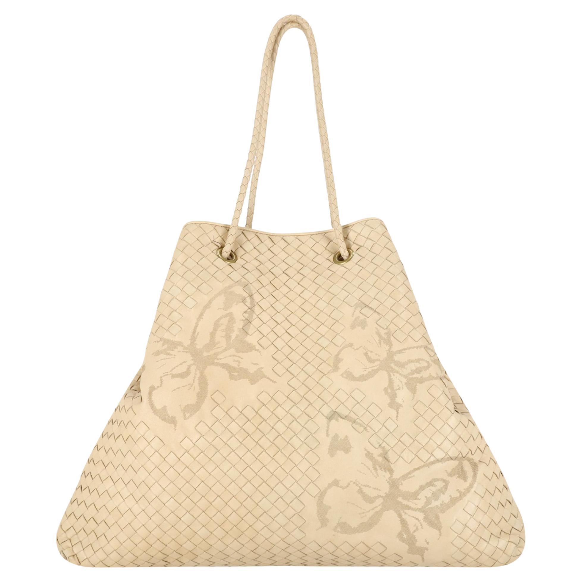 Bottega Veneta Butterfly Embossed Woven Leather Bag For Sale