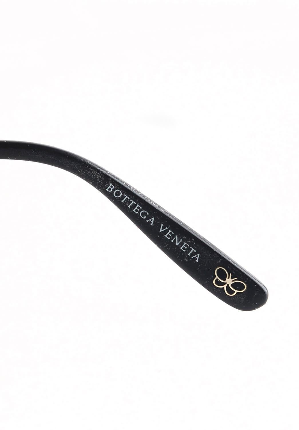 Gray Bottega Veneta B.V 285/F/S Aviator Leather Details Men Sunglasses 