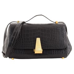 Bottega Veneta BV Angle Bag Crocodile Embossed Leather Medium