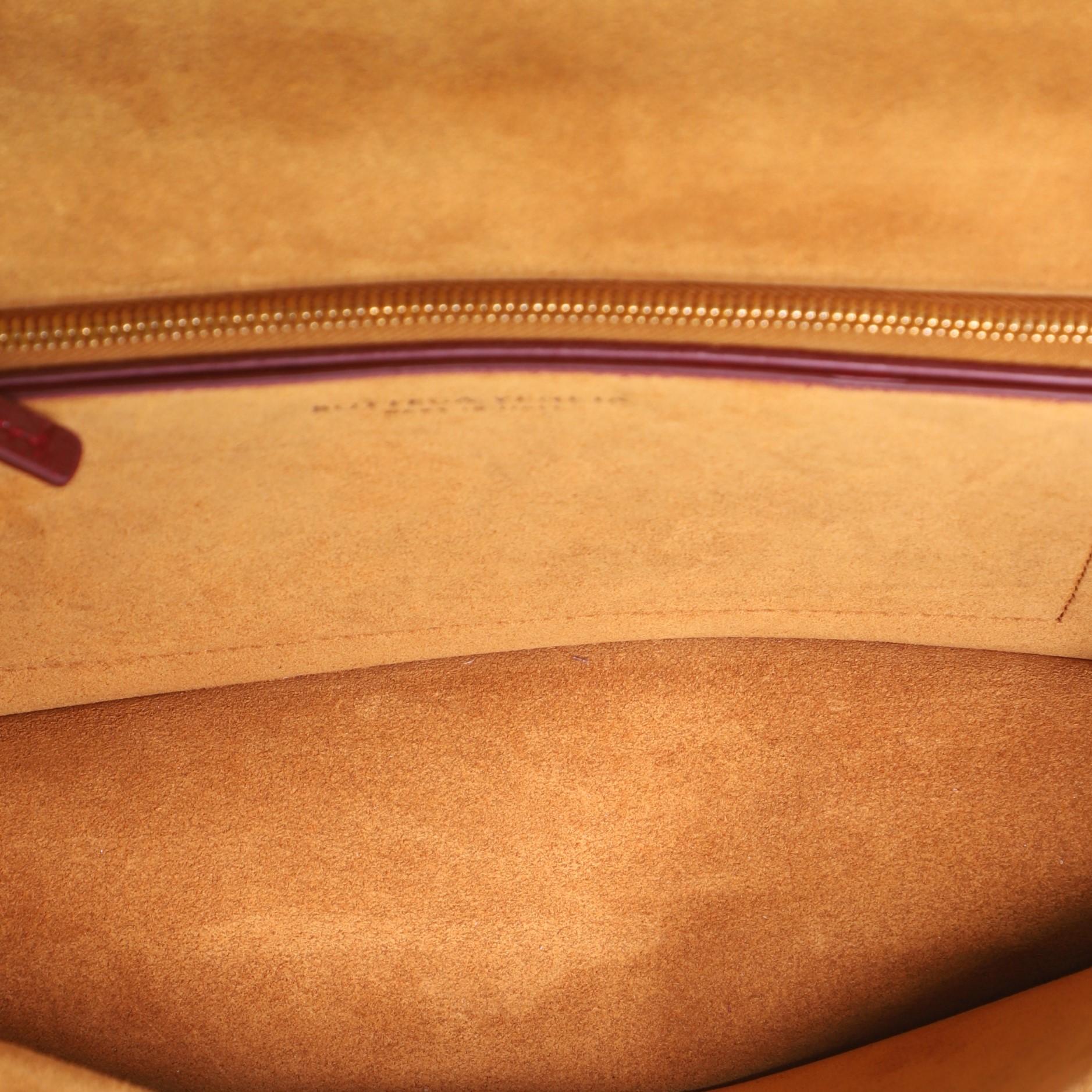 Brown Bottega Veneta BV Classic Bag Textured Calfskin Medium