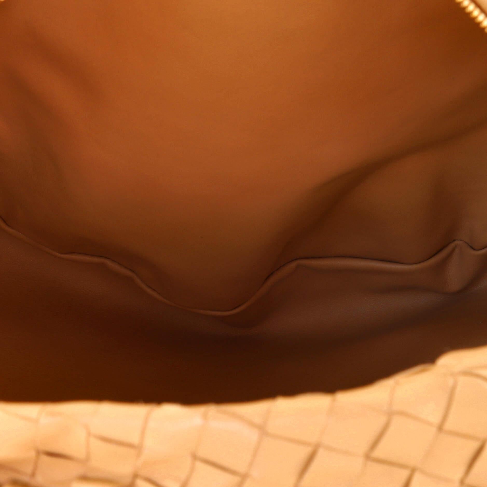 Orange Bottega Veneta BV Jodie Hobo Intrecciato Nappa Maxi