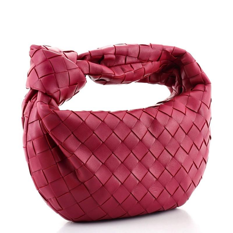 Red Bottega Veneta BV Jodie Hobo Intrecciato Nappa Mini