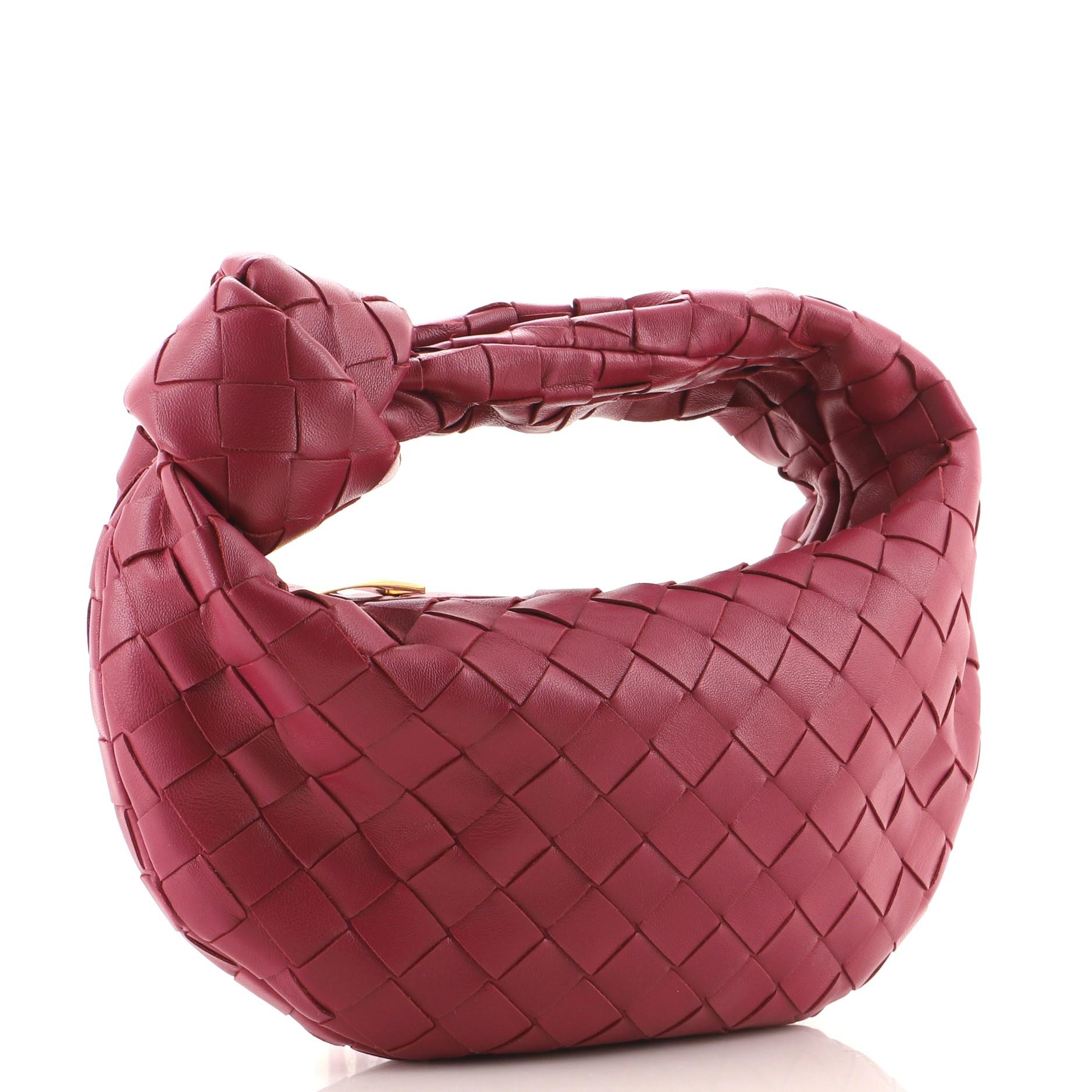 Brown Bottega Veneta BV Jodie Hobo Intrecciato Nappa Mini