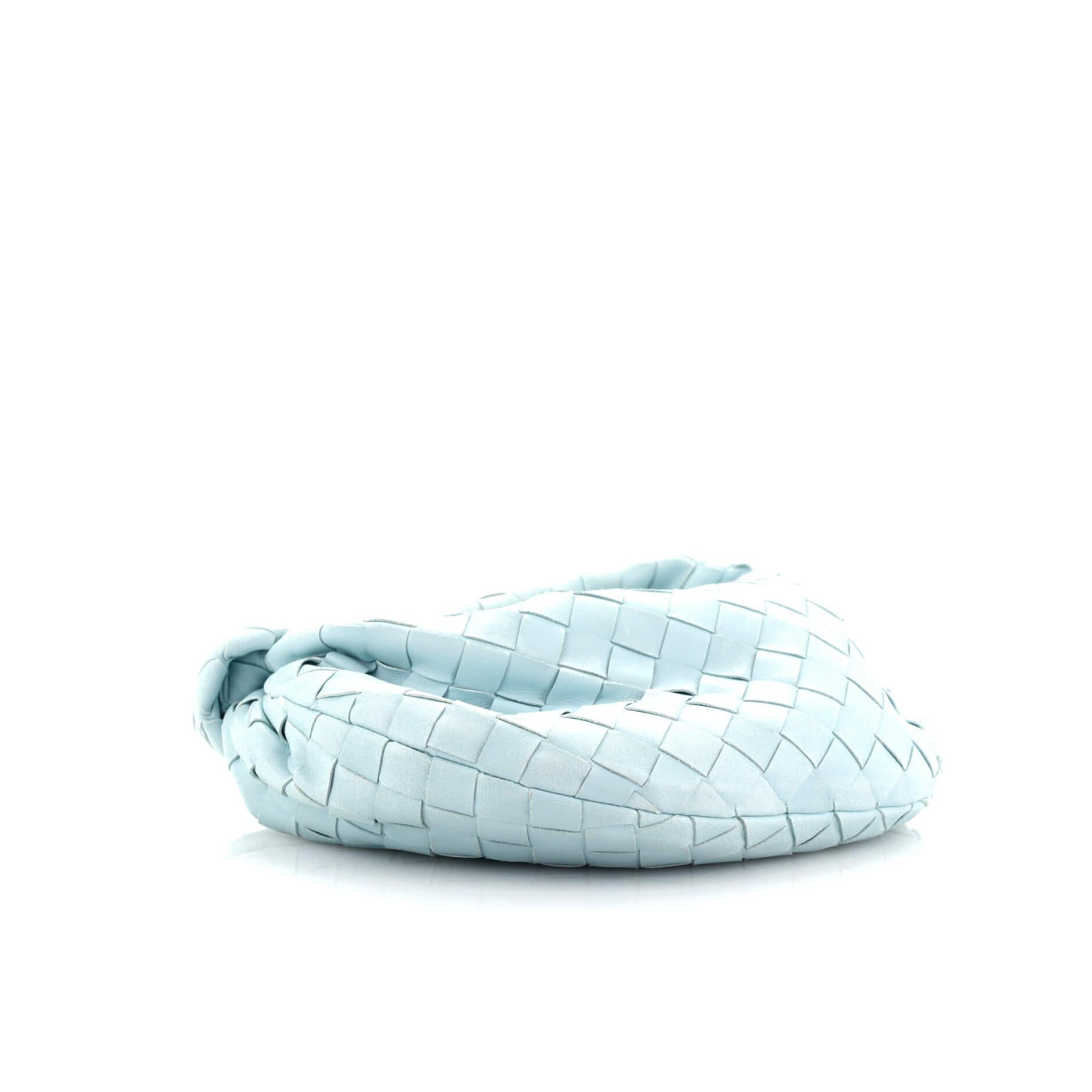 Blue Bottega Veneta BV Jodie Hobo Intrecciato Nappa Mini