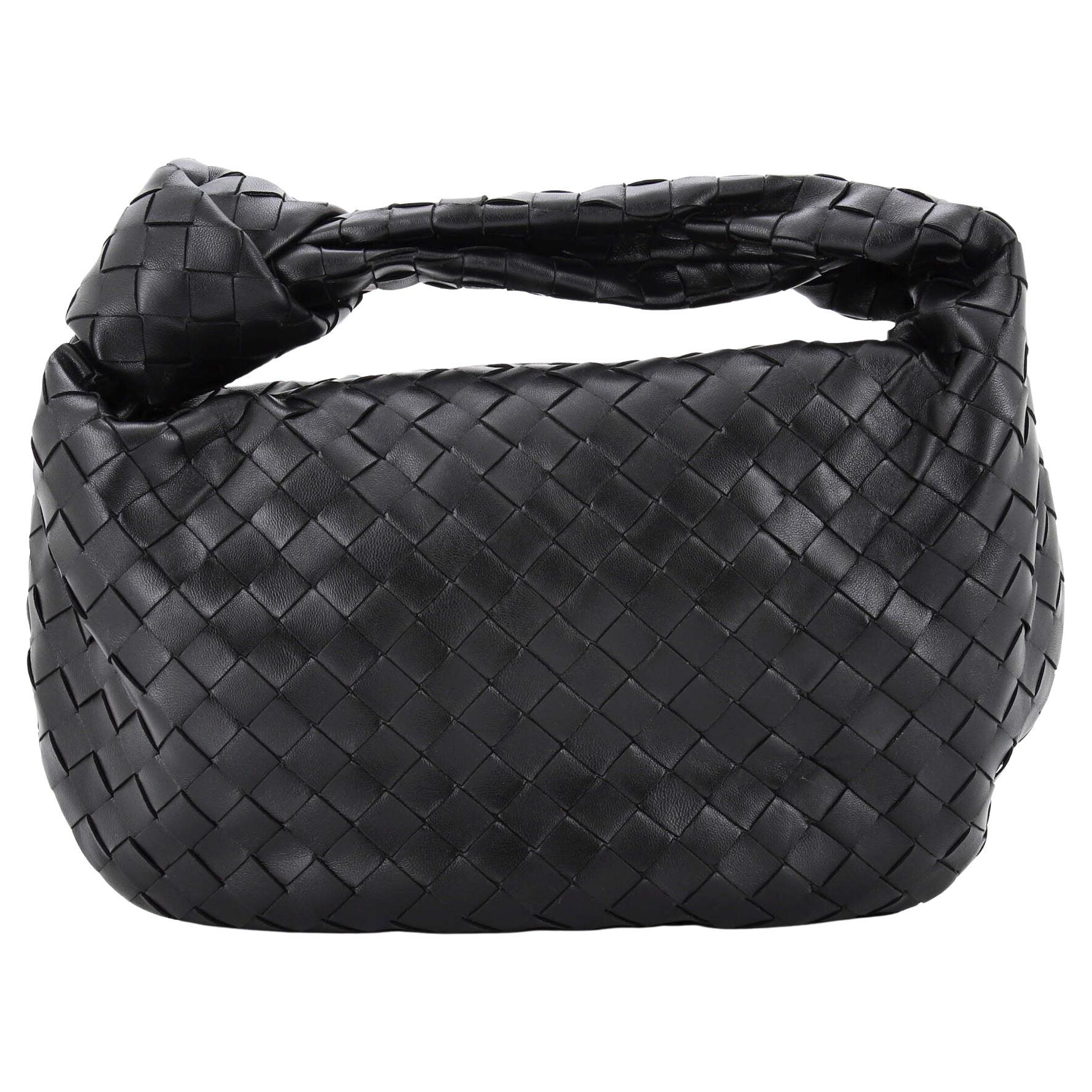 Bottega Veneta Black Leather Teen Pouch Clutch For Sale at 1stDibs