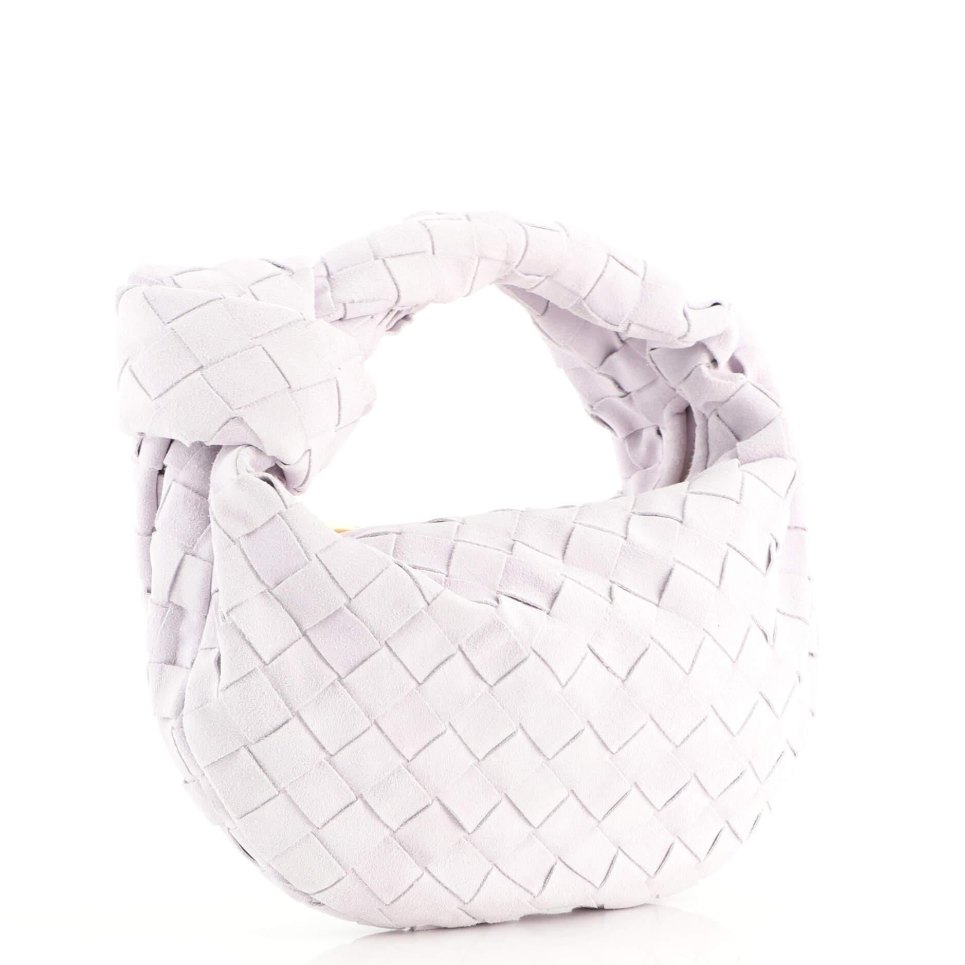 Bottega Veneta BV Jodie Hobo Intrecciato Suede Mini In Good Condition In NY, NY