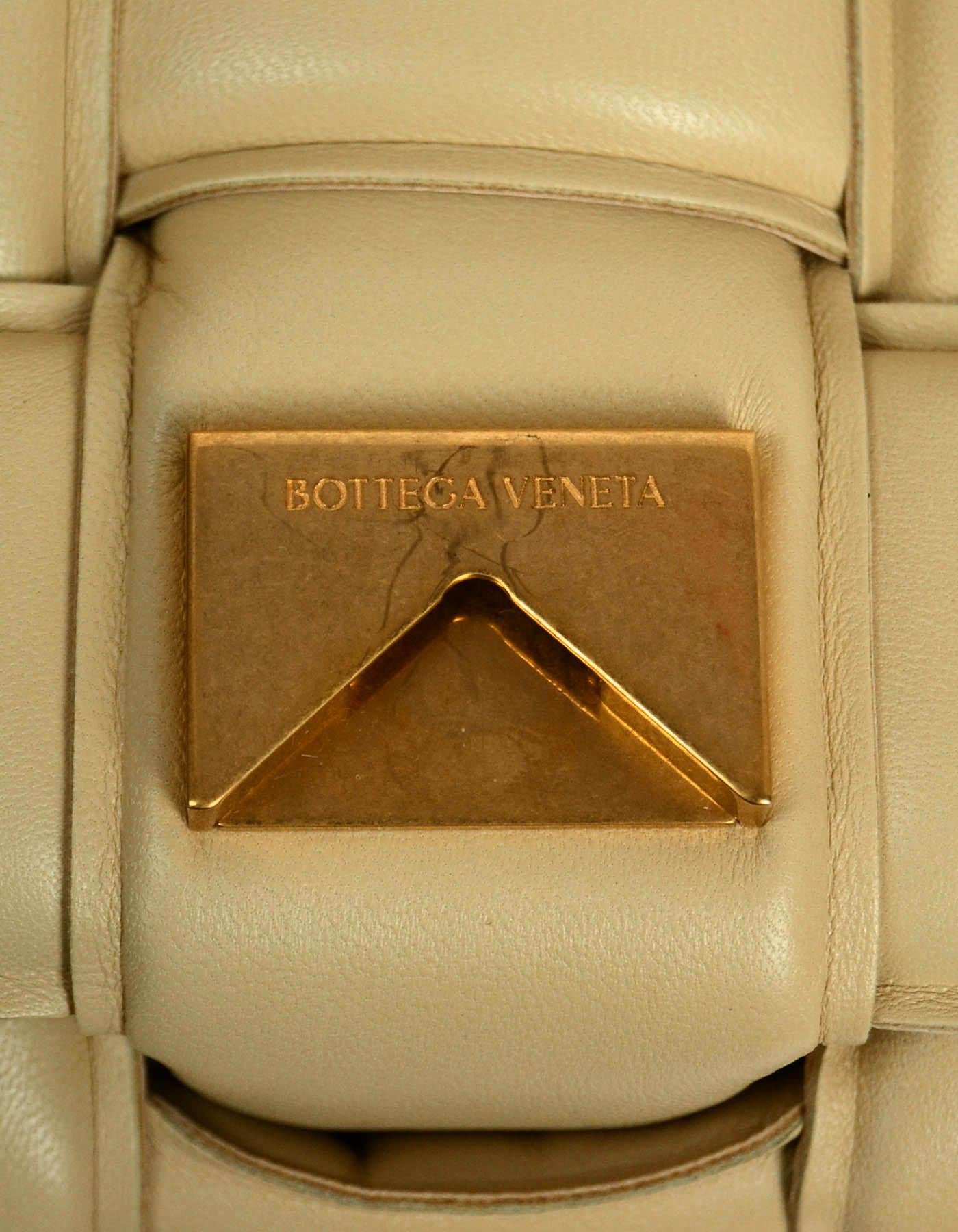 Bottega Veneta Porridge Intrecciato Leather Padded Chain Cassette Bag rt $5, 000 In Excellent Condition In New York, NY